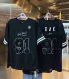  Áo Phông BadBlood Crochet 91 Football Jersey Large Fit w-tee24-072 Màu Trắng / Đen 