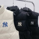  Áo Khoác Gile MLB Varsity Padded Vest New York Yankees Màu Trắng 3ADVV1046 