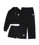  Set Bộ Nỉ 3 Món NERDY Trái Tim Hồng Màu Đen 