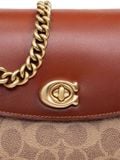  Túi Đeo Chéo Coach Cassie Crossbody Bag 19 In Signature Canvas Màu Nâu Logo CV436 