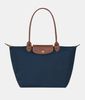 Túi Tote Longchamp Le Pliage Original Size L Tote Bag Navy - Recycled Canvas