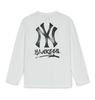 Áo Phông Tay Dài MLB Basic Mega Logo Loose Fit Long Sleeve T Shirts NEW YORK YANKEES 3ATSB0351-50WHS Màu Trắng