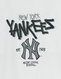  Áo Phông MLB Basic Big Logo Mega Over Fit T Shirts NEW YORK YANKEES  3ATSB0553-50WHS Màu Trắng 