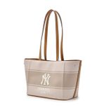  Túi Tote MLB Varsity Lettering Canvas Shoulder Bag NEW YORK YANKEES 3ABQB015N-50CRS Màu Trắng Kem 