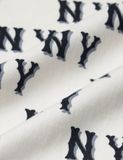  Áo Phông MLB Classic MONOGRAM Sportive Allover Over Fit T Shirts NEW YORK YANKEES 3ATSM0553-50CRS Màu Trắng 