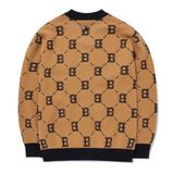  Áo Khoác Cardigan MLB Diamond Monogram Front Pattern Cardigan Boston Red Sox 3AKCM0224-43BGS Màu Nâu 
