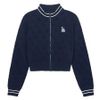 Áo Cardigan Nữ MLB Women's Classic Monogram Chenille Zip-Up Cardigan LA Dodgers 3FKCM0344-07NYS Màu Xanh Navy