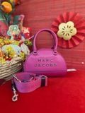  Túi Xách Marc Jacobs Small Leather Bowling Crossbody Màu Hồng Sen 