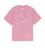  Áo Phông MLB Denimlike MONOGRAM Big Lux Over Fit T Shirts NEW YORK YANKEES 3ATSM0953-50PKP Màu Hồng 