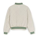  Áo Khoác Bomber MLB Women's Varsity Diamond Quilted Lip Crop Padded Jacket NY 3FPDV0146-50CRD 
