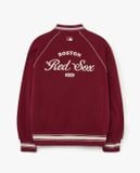  Áo Khoác Bomber MLB Jersey Cursive Varsity Jacket Boston Red Sox Màu Đỏ Chữ B 3AJPV0734-43WID 