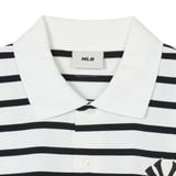  Áo Polo MLB cổ sọc Varsity New York Yankees ivory 3APQV0343-50IVS Màu Trắng 