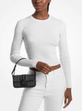  Túi Đeo Vai Michael Kors MK Colby Extra-Small Empire Monogram Shoulder Bag Màu Đen Logo 