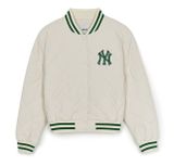  Áo Khoác Bomber MLB Women's Varsity Diamond Quilted Lip Crop Padded Jacket NY 3FPDV0146-50CRD 