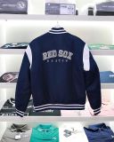  Áo Khoác Bomber New Era Jacket Boston Red Sox Chất Dù Màu Xanh Navy 