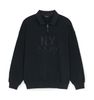 Áo Polo Sweat MLB Basic Coopers Logo Mega Overfit Half Zip Sweatshirts NEW YORK YANKEES 3AMTB0351-50BKS Màu Đen