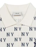  Đầm Polo MLB Women`S Classic MONOGRAM Slim Fit Pk Ops NEW YORK YANKEES 3FOPM0353-50IVS Màu Trắng 
