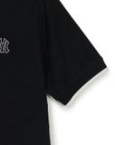  Áo Polo Nữ MLB Women`S Dia MONOGRAM Tonal Jacquard Polo T Shirts NEW YORK YANKEES 3FPQM0353-50BKS Màu Đen 