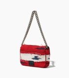  Túi Marc Jacobs Denim Snapshot Shoulder Bag Red Multicolor Vải Dệt 