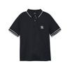 Áo Polo MLB Women's Partial Monogram Collar New York Yankees Black 3FPQM0433-50BKS Màu Đen Phom Nữ