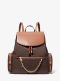  Balo Michael Kors MK Jet Set Large Logo Backpack Màu nâu phối viền nâu 35T1GTTB3B 