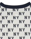  Áo Phông MLB Classic MONOGRAM Sportive Allover Over Fit T Shirts NEW YORK YANKEES 3ATSM0553-50CRS Màu Trắng 