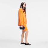  Túi Xách Longchamp Le Pliage Original Pouch With Handle Navy - Recycled Canvas Size Mini Màu Xanh Navy Nắp Nâu 