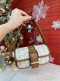  Túi Đeo Vai Michael Kors MK Colby Extra-Small Empire Monogram Shoulder Bag Màu Trắng Logo 