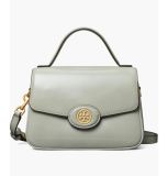  Túi Xách Tory Burch Small Robinson Spazzolato Leather Top-Handle Bag Màu Xám 147467 