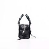  Túi Xách Marc Jacobs Leather Mini Cruiser Eyelet Top Handle Bag Màu Đen 