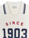  Áo Nỉ Sweat Polo MLB Sportive Varsity Over Fit Polo Sweatshirts NEW YORK YANKEES Màu Trắng 3AMTV0844-50CRS 