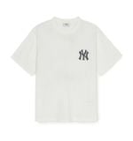  Áo Phông MLB Denimlike Monotive Over Fit T Shirts NEW YORK YANKEES 3ATSM1053-50IVS Màu Trắng 