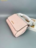  Túi Đeo Chéo Nữ Michael Kors MK Medium Logo Convertible Crossbody Bag Màu Hồng 