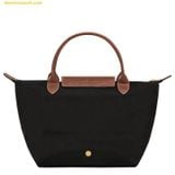  Túi Xách LongChamp Le Pliage Original Size S Handbag Black - Recycled Canvas 