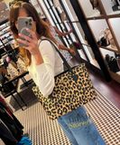  Túi Tote Coach Gallery Tote Bag With Leopard Print - CY347 - Da beo 
