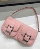  Túi Đeo Vai Michael Kors MK Zoe Small Washed Denim Pochette Màu Hồng 