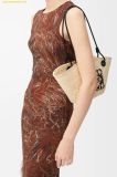  Túi Xách LOEWE Small Anagram Basket bag in iraca palm and calfskin Beige 