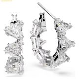  Khuyên Tai Swarovski Ortyx hoop earrings Triangle cut, Small, White, Rhodium plated 5632467 