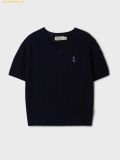  Áo Sweater WHOAU Steve V-neck Short Sleeve Sweater Cổ Tim WHKAF2402F Màu Xanh Navy 