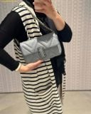  Túi Đeo Vai Marc Jacobs Logo Plaque Quilted Shoulder Bag - MJ-Quilted-Color Xanh Xám (Sold Out) 