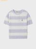 Áo Sweater WHOAU Steve Round neck Melange Cable Sweater Cổ Tròn WHKAF2401F Sọc Tím Trắng
