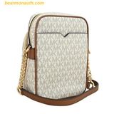  Túi Đeo Chéo Michael Kors MK Jet Set Travel Medium Logo Crossbody Bag Màu Trắng 