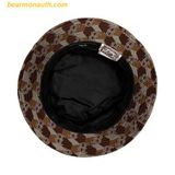  Mũ Bucket MLB Cube Monogram Bucket Hat New York Yankees - Màu Nâu Đậm 3AHTM212N-43BRD 