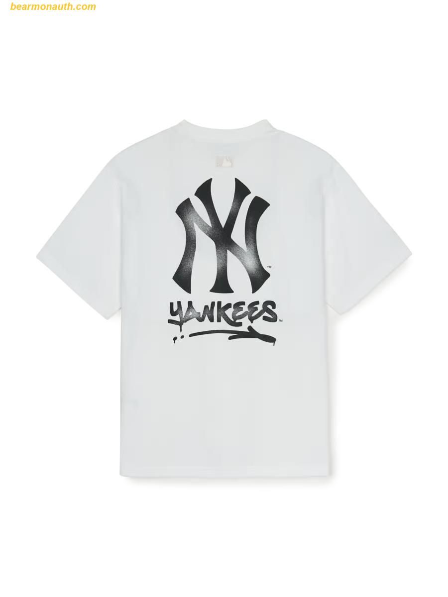 人気【MLB】Basic Street Logo Overfit Short Sleeve Tee NY Áo Phông MLB Basic Street Logo Overfit Short Sleeve T-Shirt