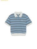  Áo Polo MLB Women's Varsity Stripe Crop Collar T-Shirt New York Yankees 3FPQV0253-07SBL màu xanh 