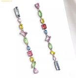  Khuyên Tai, Bông Tai Swarovski Gema 5656397 – Phối nhiều màu 