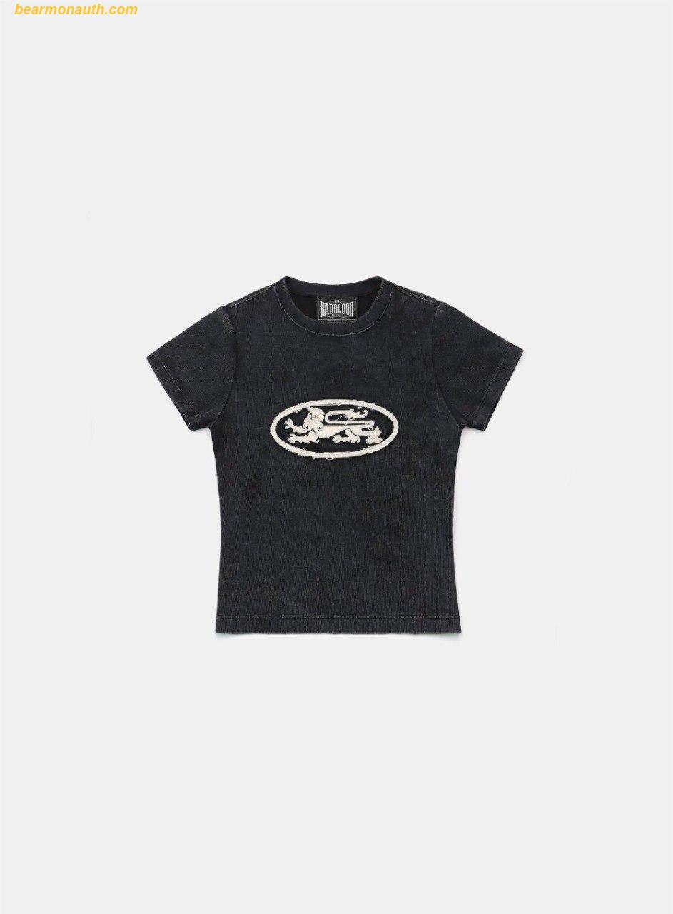 Áo Tay Ngắn Bad Blood Lion Patch Short Sleeve Slim Fit