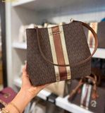  Túi Đeo Vai Michael Kors MK Pratt Medium Signature Logo And Metallic Shoulder Bag 35F4G3FS2B 
