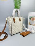  Túi Đeo Chéo Michael Kors MK Vincent Extra-Small Logo Crossbody Bag With Card Case Màu Trắng Logo 