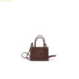  Túi Xách TELFAR Small Shopping Bag Chocolate Patent Nâu Chocolate Size S 